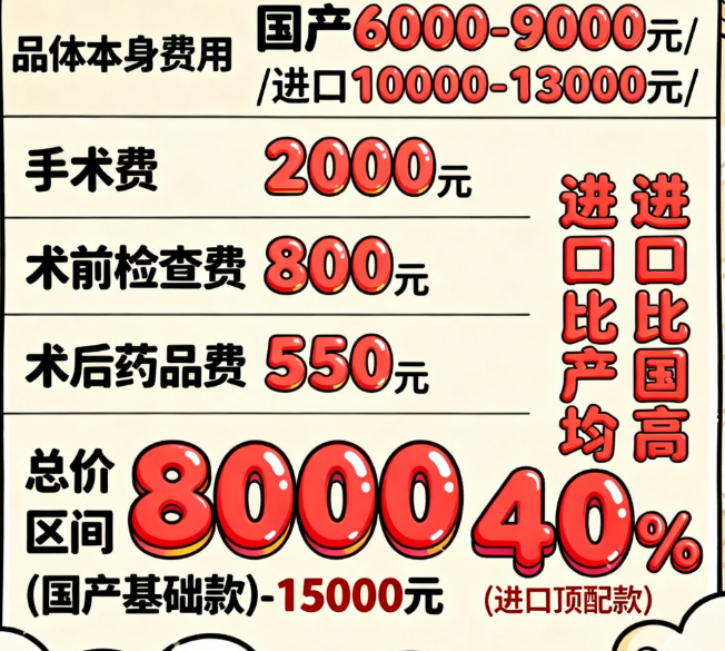 博鳌超级眼科医院有虹膜晶体，人工虹膜植入费用8000-15000元起