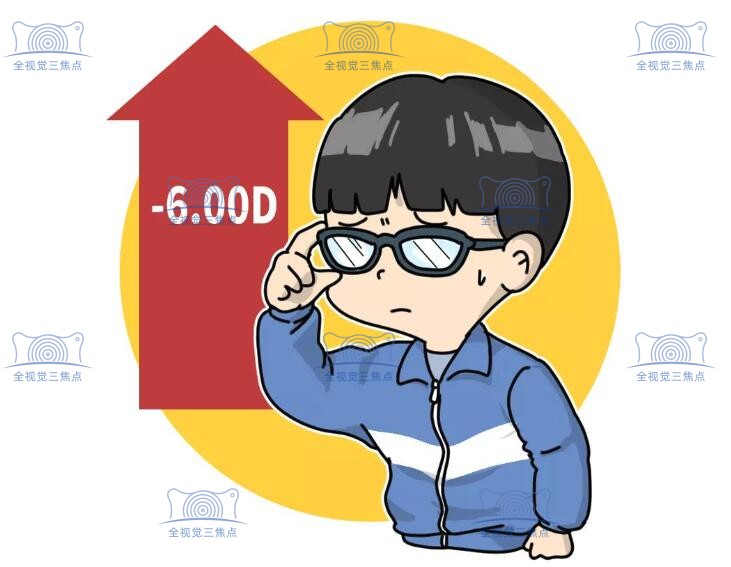 高度近视卡通图