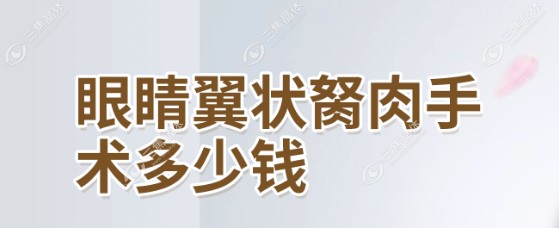 割眼睛胬肉手术多少钱www.sanjiaojingti.com