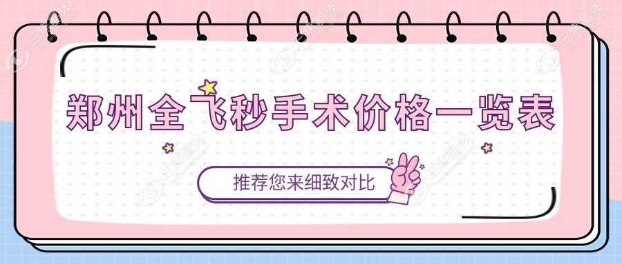 郑州全飞秒手术价格一览表