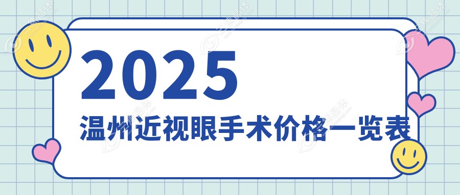 2025温州近视眼手术价格一览表