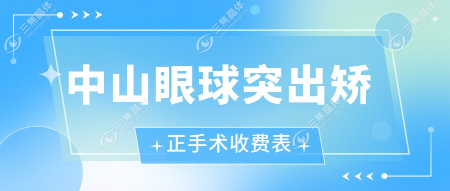 中山眼球突出矫正手术收费表