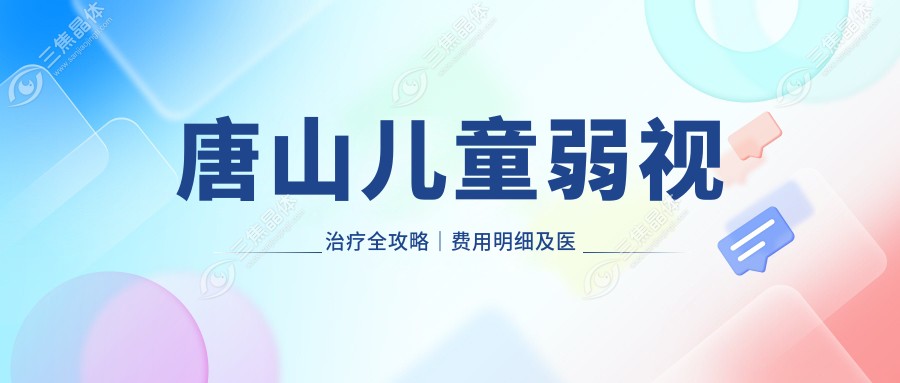 唐山儿童弱视治疗全攻略｜费用明细及医院地址大公开👀
